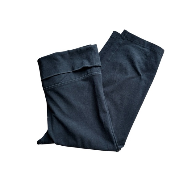 VTG Pink Victoria’s Secret Fold Over Spell Out Sequin Capri Leggings Black Sz M - Picture 3 of 7